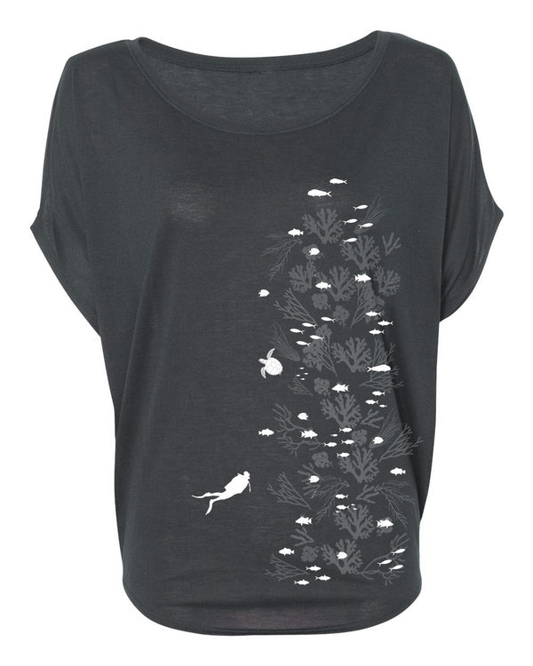 Reef Wall Organic Bamboo Loop Blouse - prawnoapparel.com