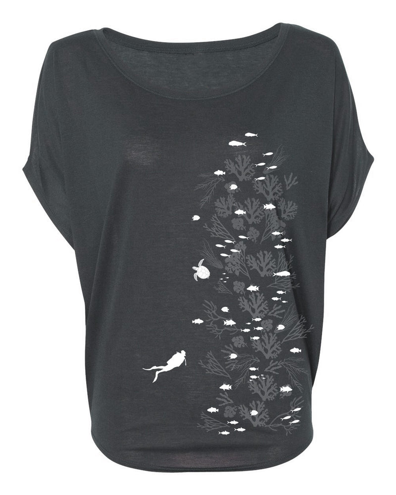 Reef Wall Organic Bamboo Loop Blouse - prawnoapparel.com