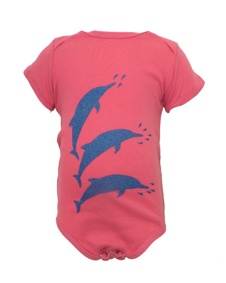 Dolphin Spree Organic Cotton Onesie - prawnoapparel.com