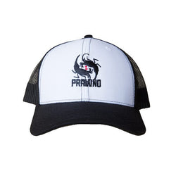 Prawno Small Logo Hat White & Black - prawnoapparel.com