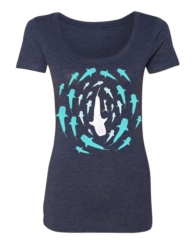 Whale Shark Bamboo/Organic Cotton Scoop Neck - prawnoapparel.com